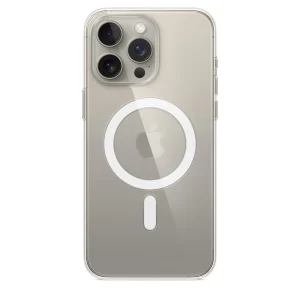 Capa Magnisafe para iPhone 14 transparente, fina e resistente, compatível com carregamento MagSafe.